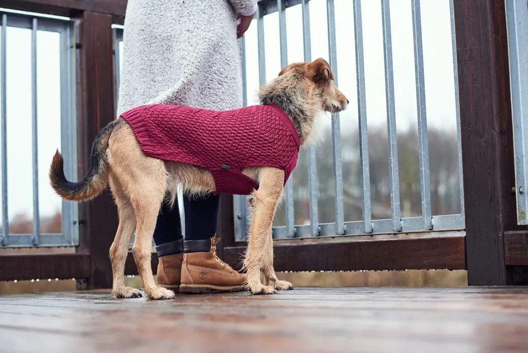Hunter Malmø pullover strik bordeaux str. 25