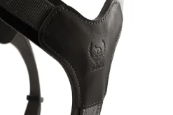 Hunter Mixed Aalborg læder hundesele M-L sort/grå hals 61-85 cm - komfort og støtte
