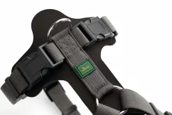 Hunter Mixed Aalborg læder hundesele M sort/grå hals 55-67 cm - komfort og kontrol