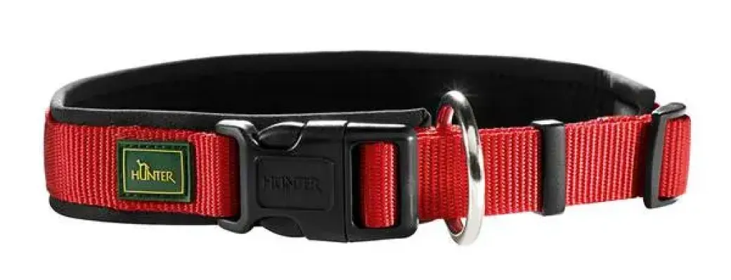 Hunter Neopren hundehalsbånd rød 50 cm - 45-50 cm robust og behageligt valg