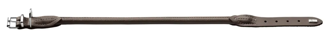 Hunter rundsyet elghalsbånd Mokka str. 50 - justering 41-46 cm skånsom komfort