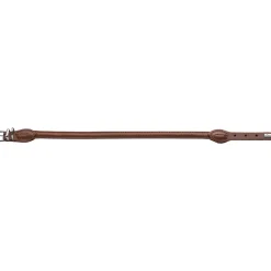 Hunter rundsyet okselæder halsbånd brun 35 cm - justering 28-32 cm