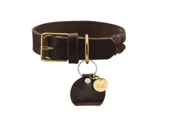 Hunter Sansibar Solid 35 Hundehalsbånd i læder - 24-30 cm