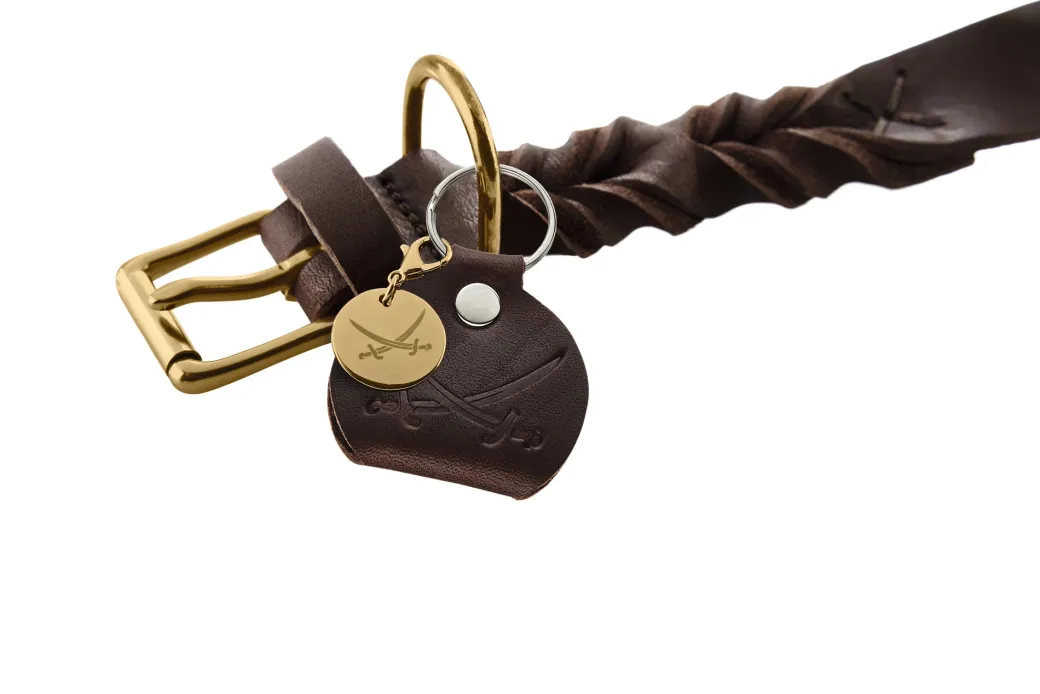 Hunter Sansibar Solid 35 Hundehalsbånd i læder - 24-30 cm