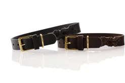 Hunter Sansibar Solid 60 Hundehalsbånd i læder - 48-54 cm