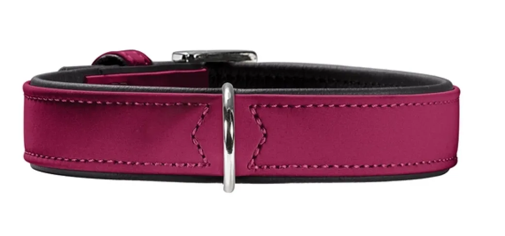 Hunter Softie hundehalsbånd 45 cm hindbær - 32-40 cm indstilling