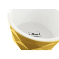 Hunter Vand og foderskål i Keramik Eiby Gul 350 ml
