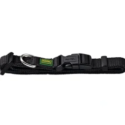 Hunter Vario Basic Halsbånd Sort M 30-45 cm - Ekstra bredt og komfortabelt halsbånd