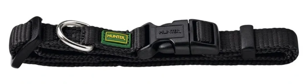 Hunter Vario Plus Halsbånd Sort M 35-53 cm - Komfortabelt og justerbart hundehalsbånd
