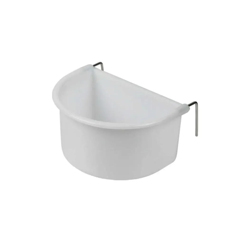 Hvid Foderkop med metalkrog 75 ml