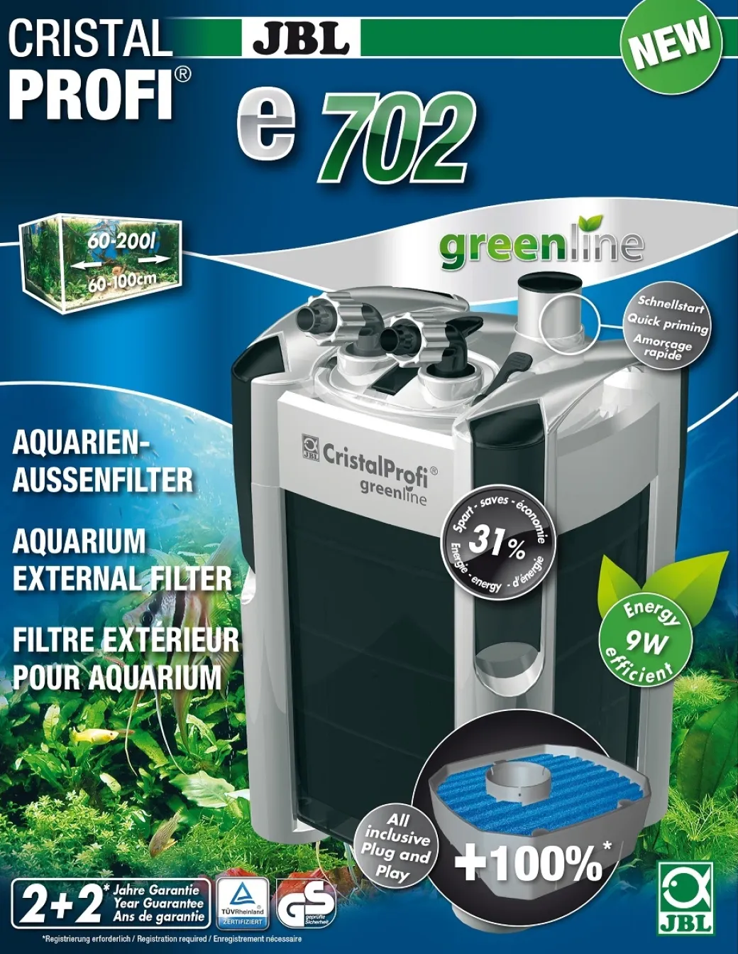 JBL Cristalprofi e702 greenline 700 L/t