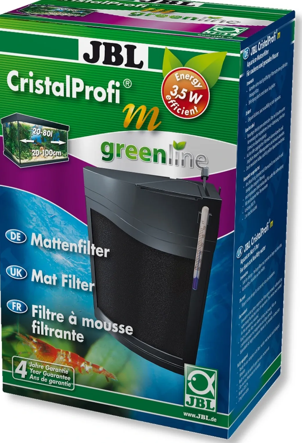JBL Cristalprofi M greenline Indvendigt filter til små akvarier