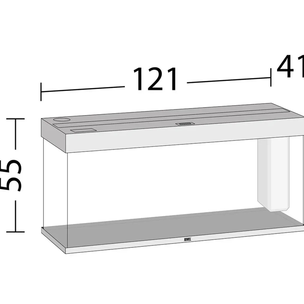 Juwel Rio 240 L Hvid 121x41x55 cm