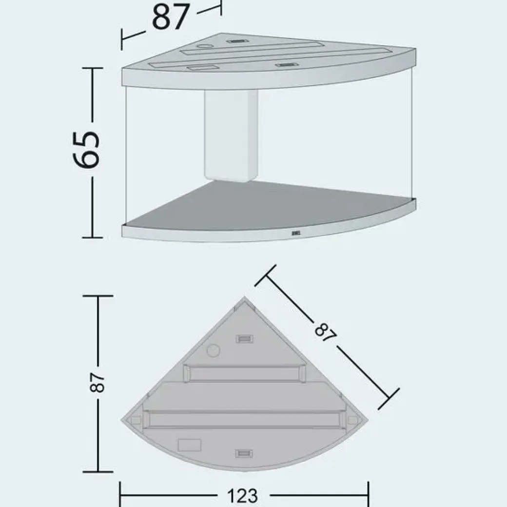 Juwel Trigon 350 Hvidt Akvarium
