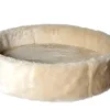 Kattens no 1 Rund hylde med kant med plys 2 sider Ø 50 cm Cream