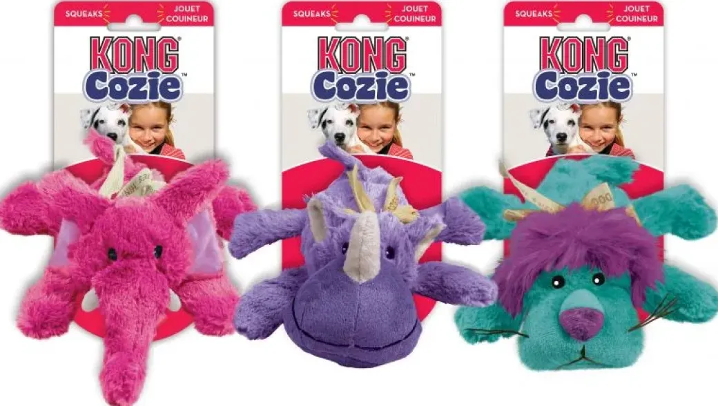 KONG Bamse Cozie Brights - blødt bamselegetøj til hunde
