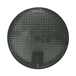 KONG Duramax Puck Grå L 14 cm - slidstærkt hundelegetøj til tyggeglade hunde