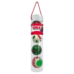 KONG Holiday Occasions Balls 4-pack M - jule hundelegetøj