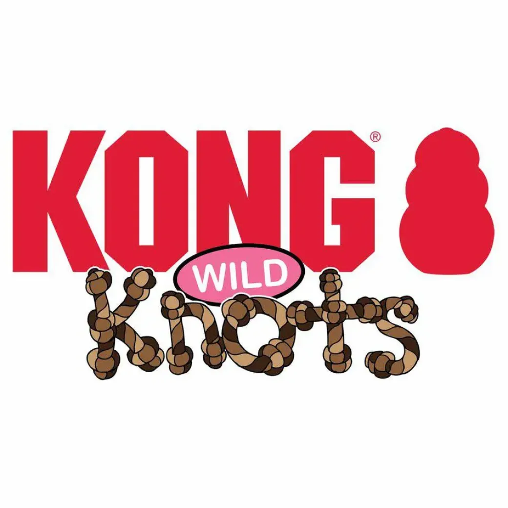 KONG Wild Knots Giraffe M/L 29x25,5x11 cm - bamse med reb