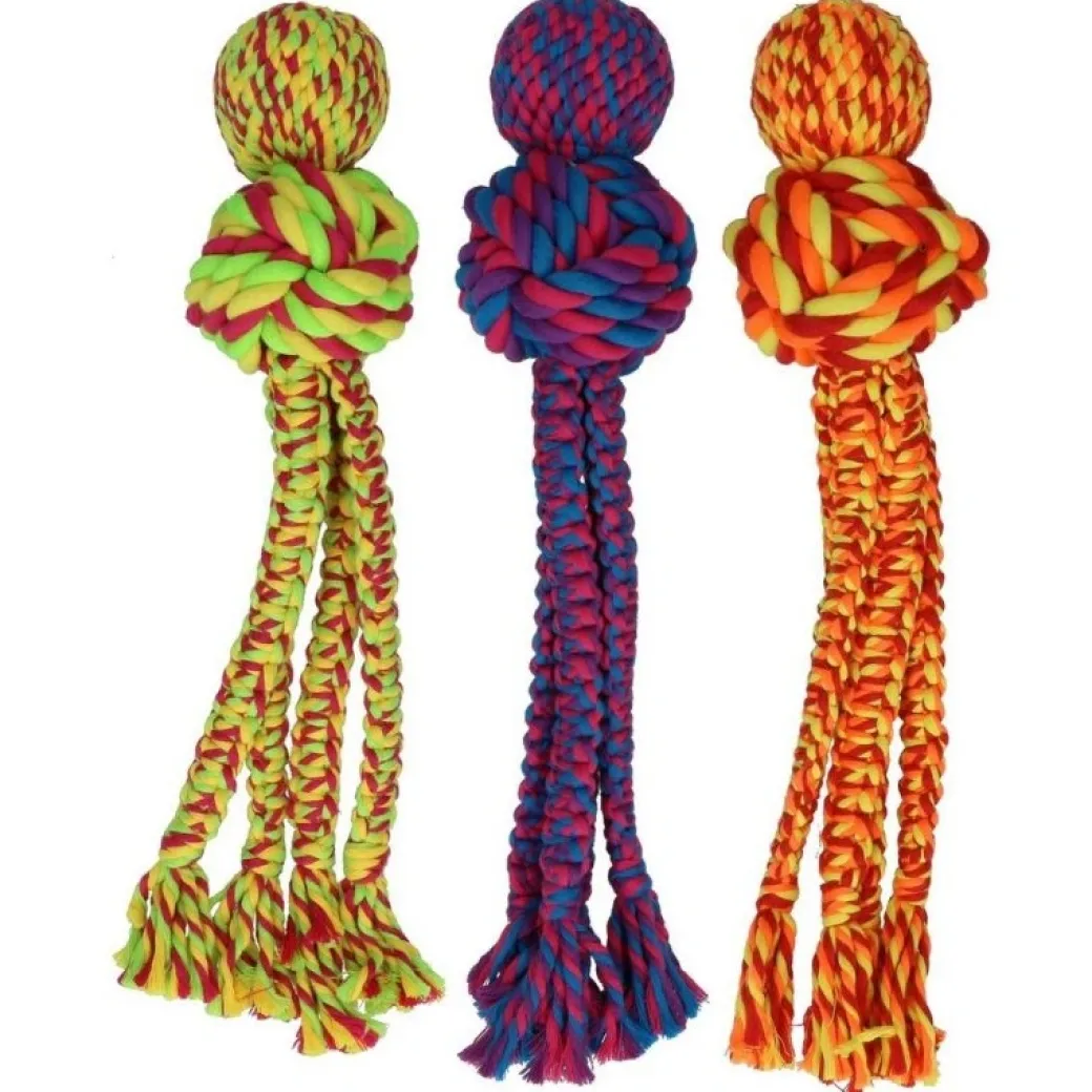 KONG Wubba Weaves XL 44 cm Mix - hundelegetøj