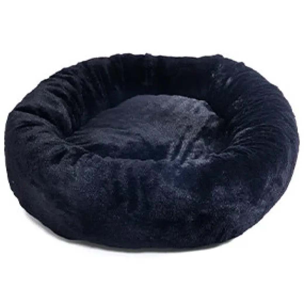 KW Fluffy Donut hundeseng Ø 60 cm TILBUD Sort