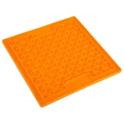 LickiMat Slikkemåtte 20 x 20 cm Orange - aktiveringsmåtte til hunde