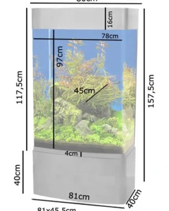 MiniZoo Søjle Akvarium 80 Sort