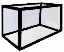 MiniZoo Sort aluminiums akvarie 325 liter.