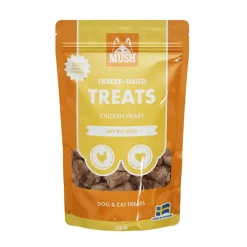 MUSH Treat Kyllingehjerte 55 g - naturlige hundegodbidder