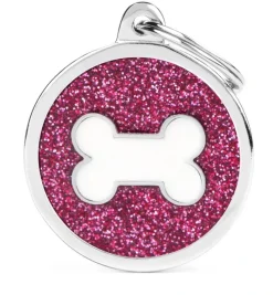 My Family Hundetegn Shine Cirkel med ben Stor Hvid og Pink