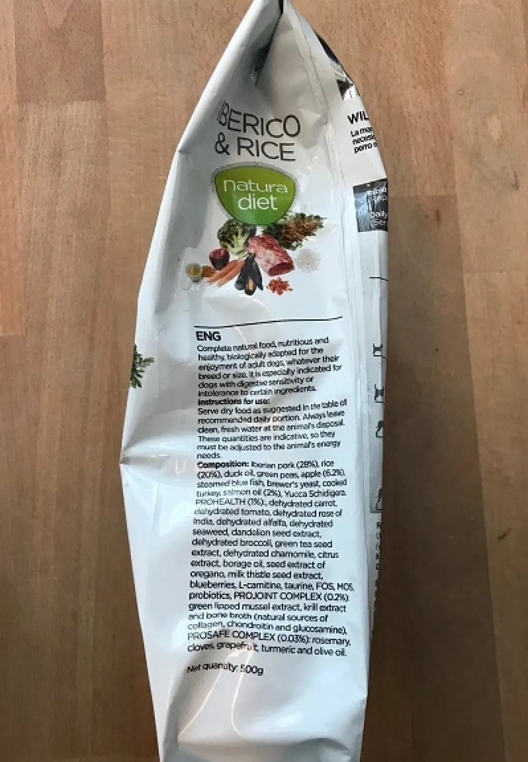Natura Diet Iberico og Ris Hundefoder 500 g - Naturligt og allergivenligt