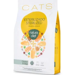 Natura Diet Kattefoder Adult Sterilised Kylling 3 kg - tørfoder til steriliserede katte
