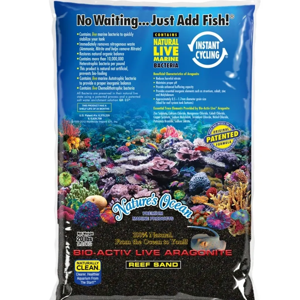 Natures Ocean Live Hawaii Black Beach Sand 9,07 kg 0,5-1,7 mm