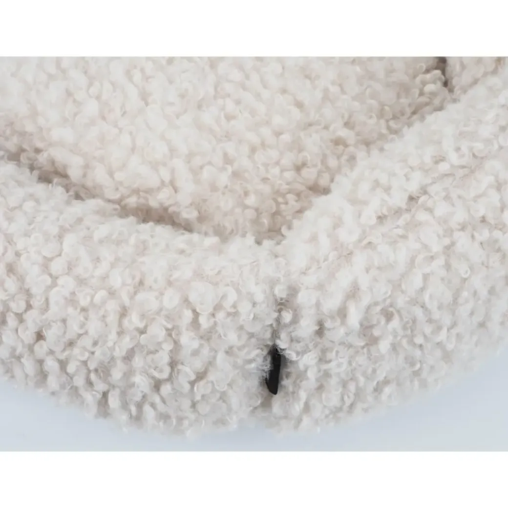 Nordic Paws Embla hundeseng Beige S - rund og hyggelig komfort