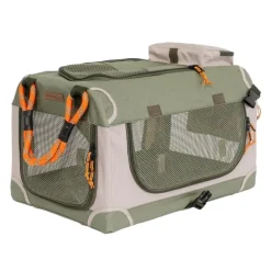 Nordic Paws Foldbart luksus hundebur i stof Army XS - rolig og tryg base