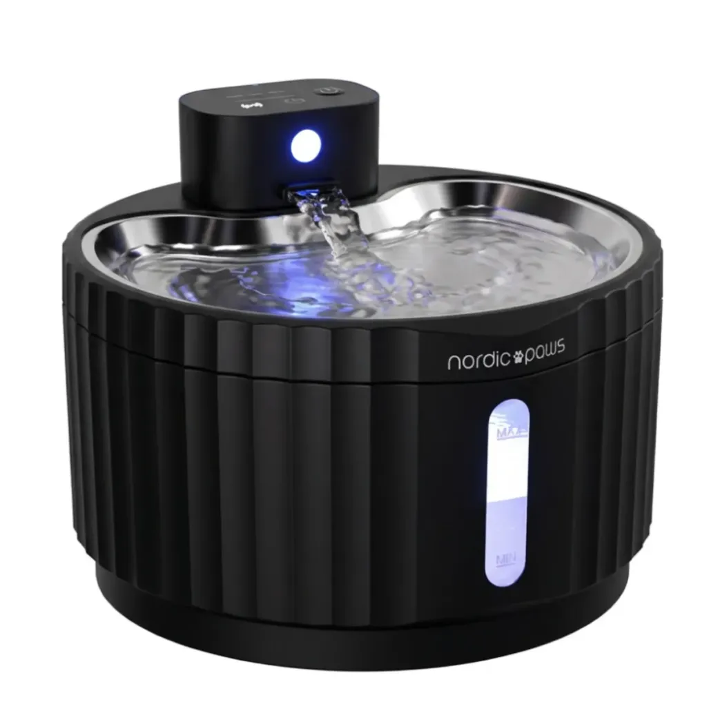 Nordic Paws Glacia trådløs vandfontæne sort 2,8 L