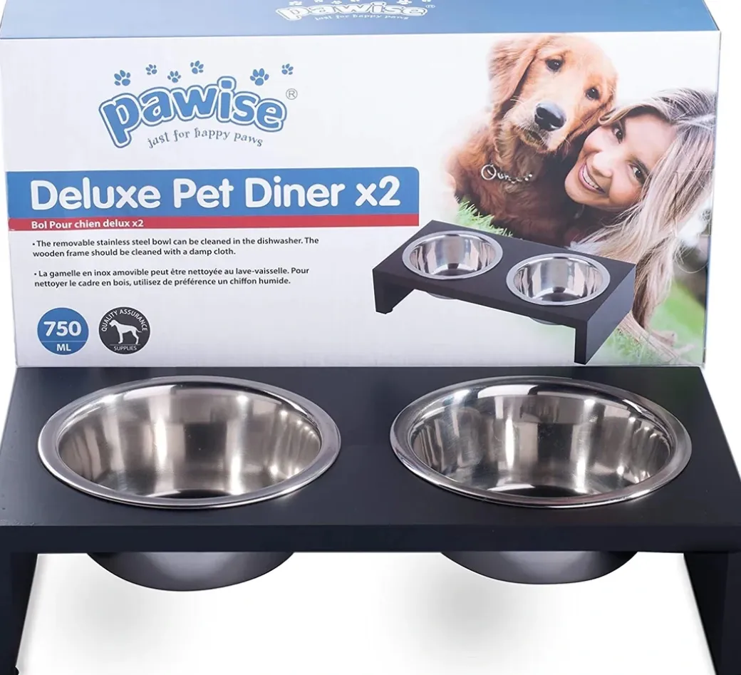 Pawise Deluxe Diner dobbeltskål 2x750 ml