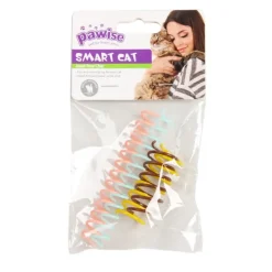 PAWISE Spiral kattelegetøj 4 stk - sjov leg til katte