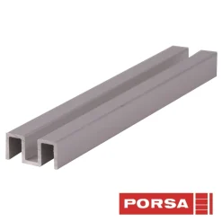 Porsa sølv alu overskinne 100 cm.