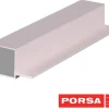 Porsa sølv aluprofil firkantet med flig 30 cm.