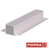 Porsa sølv aluprofil med dobbelt flig 115 cm.
