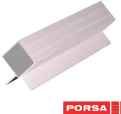 Porsa sølv aluprofil med dobbelt vinkelflig 95 cm.