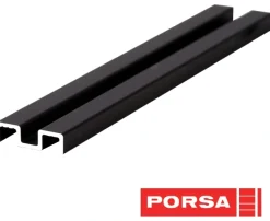 Porsa sort aluminiums underskinne 90 cm.