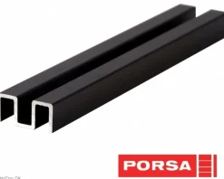 Porsa sort alu overskinne 110 cm.
