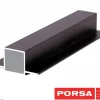 Porsa sort aluprofil med dobbelt flig 90 cm.