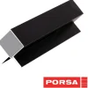 Porsa sort aluprofil med dobbelt vinkelflig 40 cm.