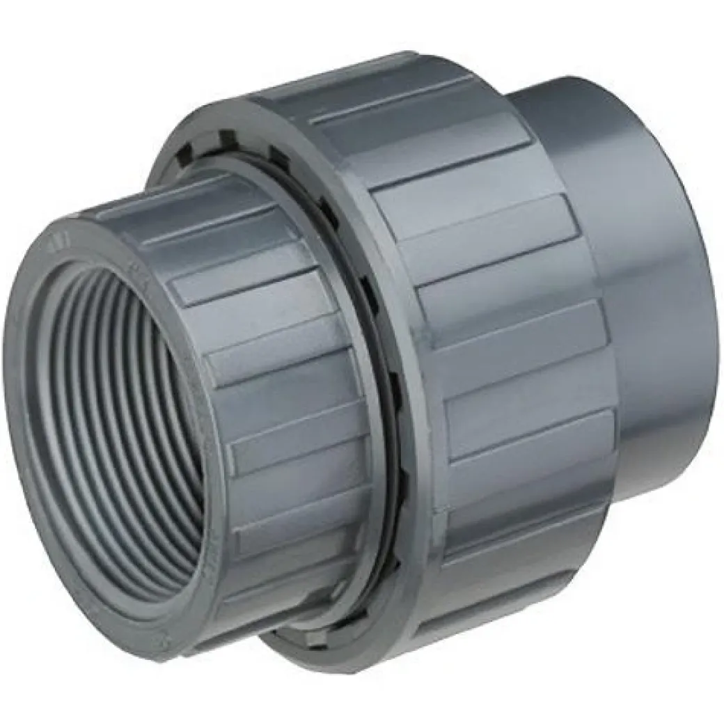 PVC Union med gevind 3/4 tomme i den ene ende 25 mm