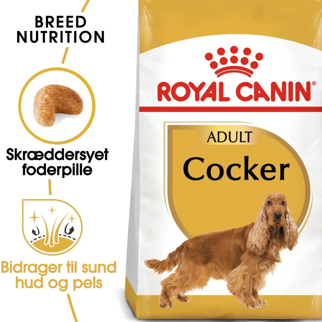 Royal Canin Cocker Spaniel Adult 12 kg - tørfoder til voksne hunde