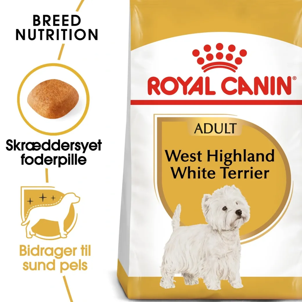 Royal Canin West Highland White Terrier Adult 3 kg - tørfoder til Westie