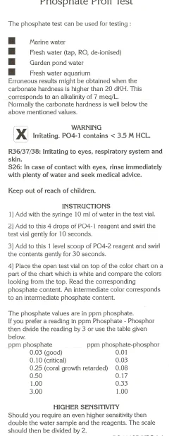 Salifert Fosfat Test PO4